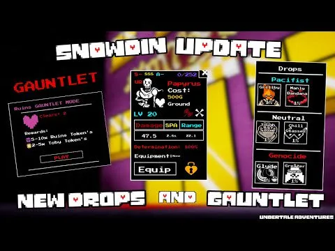 NEW DROPS + RUINS GAUNTLET MODE! | Undertale Adventures